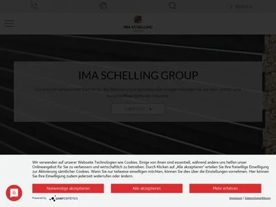 Website von IMA Klessmann GmbH Holzbearbeitungssysteme