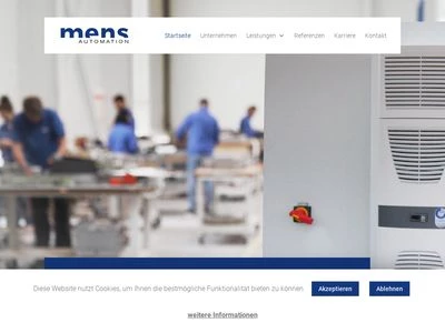 Website von Mens Automation GmbH