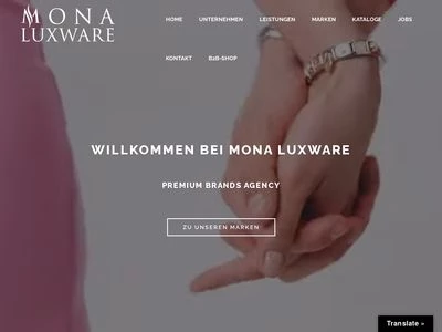 Website von MONA LUXWARE KG