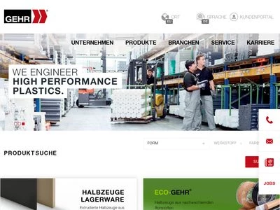 Website von GEHR GmbH
