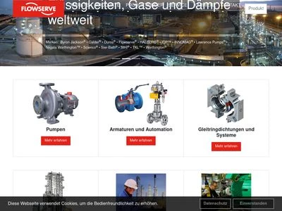 Website von Flowserve Ahaus GmbH