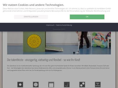 Website von spieltalent & trendtalent GmbH