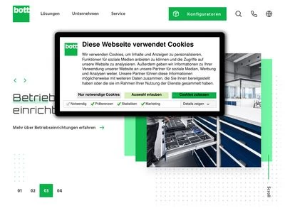 Website von Bott GmbH & Co. KG