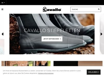 Website von Cavallo GmbH & Co. KG