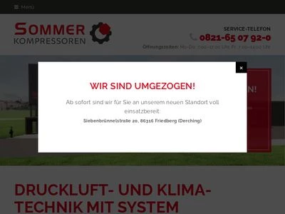 Website von Sommer Kompressoren GmbH