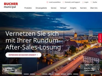 Website von Bucher Municipal AG
