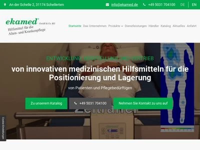 Website von ekamed GmbH & Co. KG