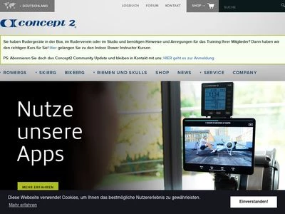 Website von Concept2 Deutschland GmbH