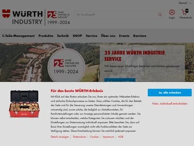 Website von Würth Industrie Service GmbH & Co. KG