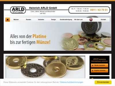 Website von Heinrich ARLD GmbH