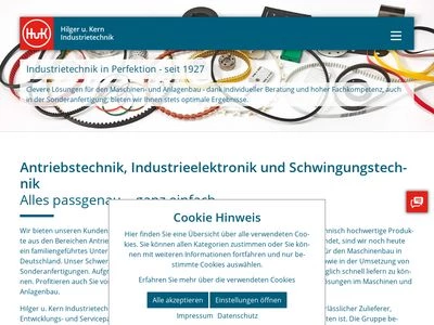 Website von Hilger u. Kern GmbH Industrietechnik