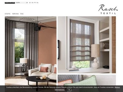 Website von Rasch Textil GmbH & Co. KG