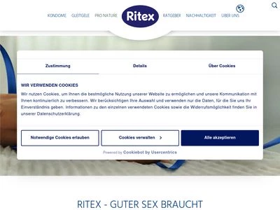 Website von Ritex GmbH