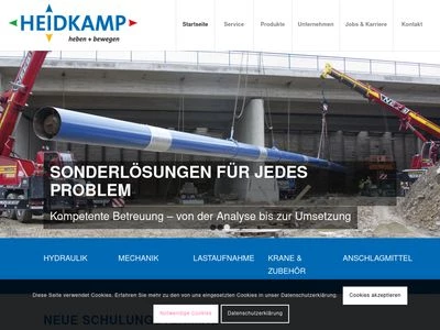 Website von HANS HEIDKAMP GmbH und Co KG
