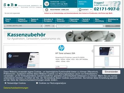 Website von SoBo Deutschland GmbH & Co. KG