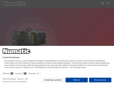 Website von Numatic International GmbH