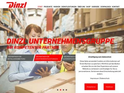 Website von Dinzl Ordnungstechnik GmbH