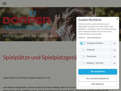 Website von B. Dörper GmbH & Co KG