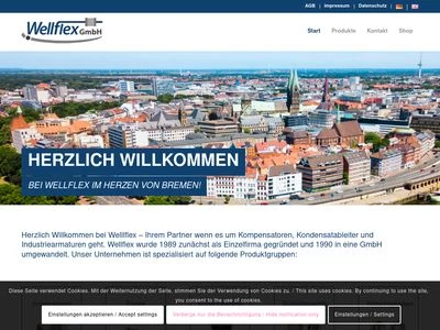 Website von Wellflex GmbH