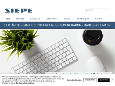 Website von Siepe GmbH