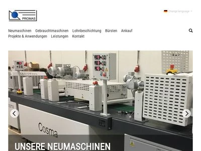 Website von PROMAS GmbH