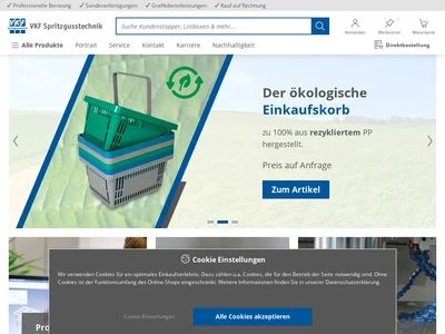 Website von VKF Spritzgusstechnik GmbH