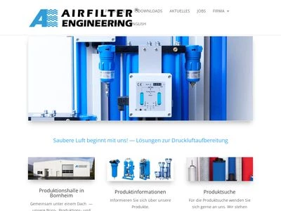 Website von AFE Airfilter Europe GmbH