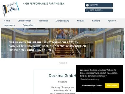 Website von DECKMA GmbH