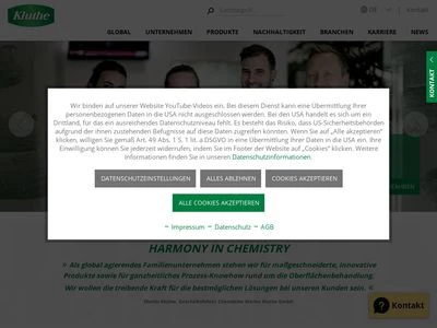 Website von Chemische Werke Kluthe GmbH