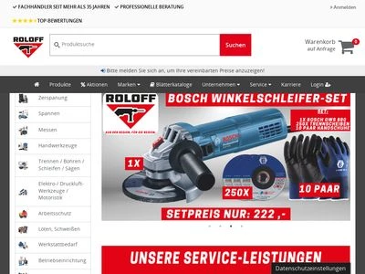 Website von Werkzeug Roloff GmbH