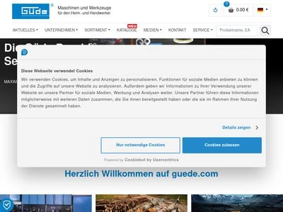 Website von GÜDE GmbH & Co. KG
