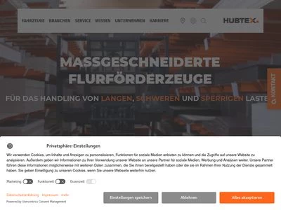 Website von HUBTEX Maschinenbau GmbH & Co. KG