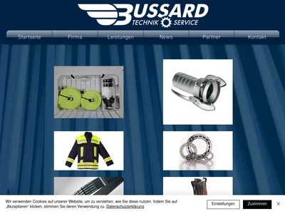 Website von Bussard Technik und Service GmbH