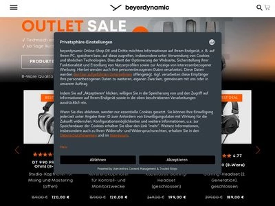 Website von beyerdynamic GmbH & Co. KG