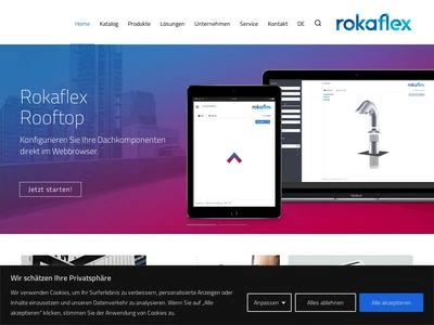 Website von Rokaflex GmbH