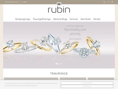 Website von Rubin Goldschmuck GmbH
