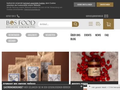 Website von BOS FOOD GmbH