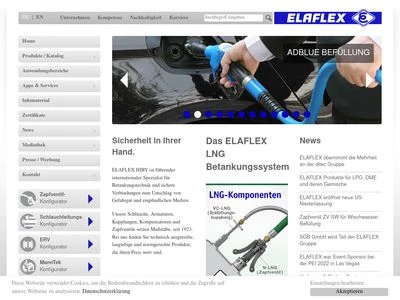 Website von ELAFLEX HIBY GmbH & Co. KG