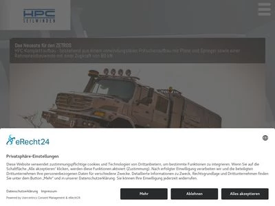 Website von HPC Maschinenbau GmbH & Co. KG