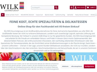 Website von H. Wilk Gourmetgroup GmbH & Co. KG