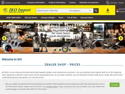 Website von IKO-Import Klaus Otte GmbH