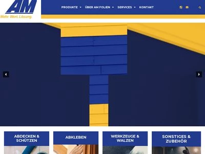 Website von AM Folien GmbH