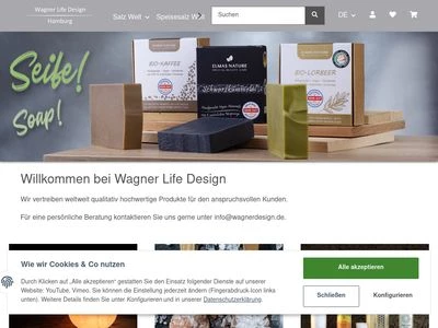 Website von Wagner Life Design GmbH