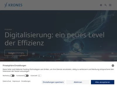 Website von Krones AG