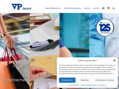 Website von Vereinigte Papierwarenfabriken GmbH