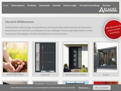 Website von KLAUKE GmbH & Co. KG