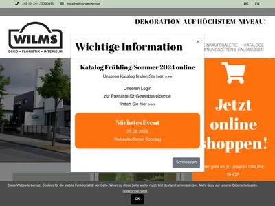 Website von F. Wilms GmbH & Co. KG