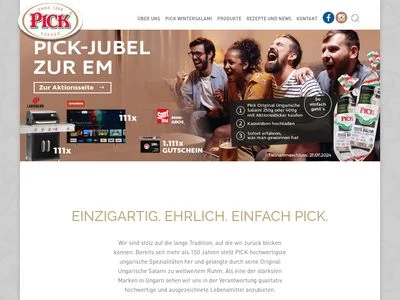 Website von PICK Deutschland GmbH
