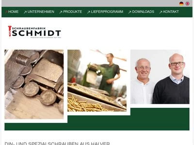 Website von Schraubenfabrik Schmidt GmbH