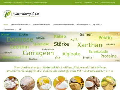 Website von Wartenberg GmbH & Co KG